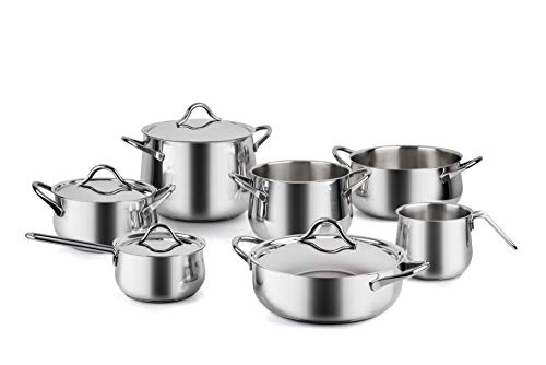 Barazzoni Sapore Italiano 11 Pezzi Batteria, Acciaio Inox 18/10