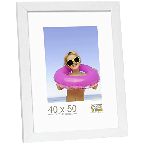 Deknudt Frames S44Cf1-40.0X50.0 - Portafoto Basic In Legno E Mdf, 40 X 50 Cm, Colore: Bianco