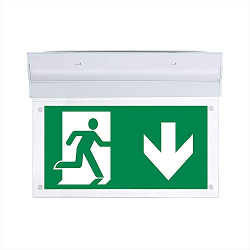 Lampada Led Di Emergenza Chip Samsung 2W, Anti Black-Out Ip20 Inclinabile 90° Installazione Superficiale
