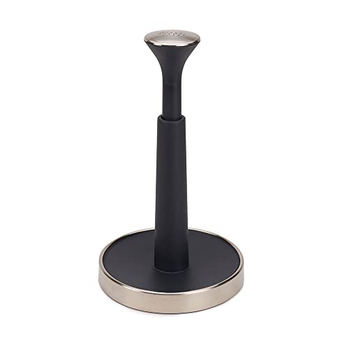 Joseph Joseph Portarotolo Da Cucina A Strappo Facile Da Strappare (Altezza Massima Del Rotolo Da Cucina Di 24 Cm), Grigio Scuro, 85140