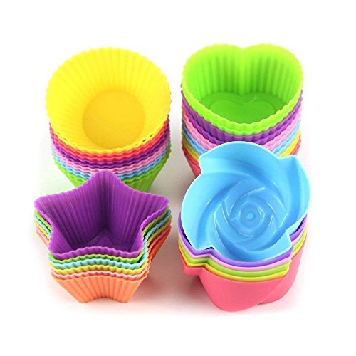 Avana, Pirottini In Silicone Riutilizzabili Per Muffin E Cupcake, Di Alta Qualità, Ecologici, 8 Colori, Set Da 36