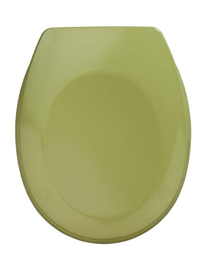Wenko Asse Wc Bergamo Moss, Fissaggio In Acciaio Inossidabile, Materiale Plastico, 44,4 X 37,2 Cm, Verde Muschio