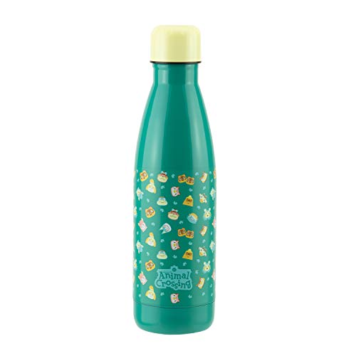 Paladone Botella De Agua De Metal Con Diseño De Cruces De Animales, Acero Inoxidable
