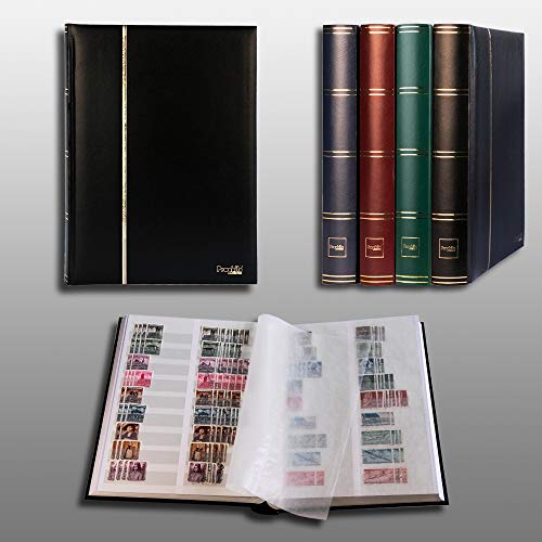 Prophila Lighthouse Stamp Album (New) 60 White Divided Sides, Black Cover