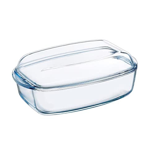 Pyrex Essentials Rettangolare Casseruola Con Coperchio, 4.5 L