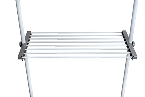 Wenko Ripiano Per Scaffale Herkules, Acciaio, 73-120 X 4 X 42.5 Cm, Bianco