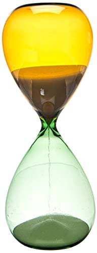 Tfa Dostmann Clessidra Arancione-Verde, 18.6009.02.41, Durata 15 Minuti, Orglass, Timer, Oggetto Decorativo, In Vetro, Sabbia, (L) 73 X (H) 190 Mm
