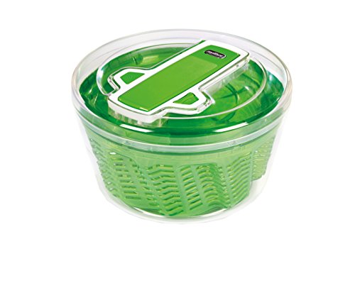 Zyliss E940015 Swift Dry Centrifuga Per Insalata, Piccolo, Plastica, Verde, Insalatiera Con Coperchio, Scolaverdure, Lavabile In Lavastoviglie