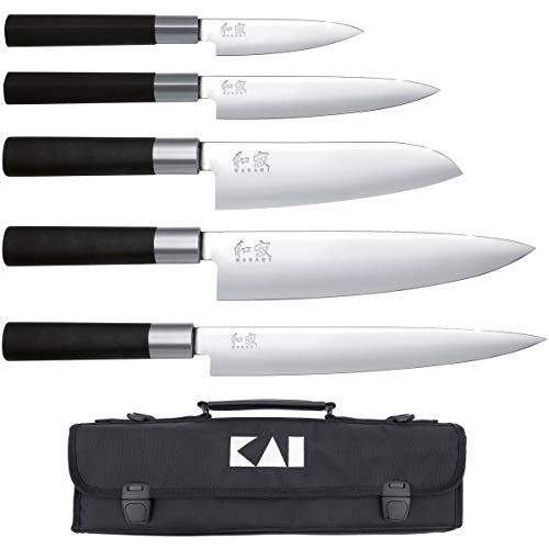 Kai Dm-0781Eu67 - Set Composto Da Custodia Per Coltelli E 5 Coltelli: 6710P (100 Mm), 6715U (150 Mm), 6716S (165 Mm), 6720C (200 Mm), 6723L (230 Mm)