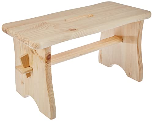 Zeller 13130 Poggiapiedi, Legno, Beige, 39X19X21 Cm