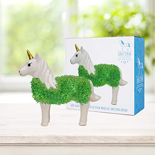Gift Republic – Animale Da Piante Unicorno | L'Unicorno In Ceramica Per Coltivare Semi Di Chia | Ciotola Da Coltivazione A Forma Di Unicorno | Chia Se