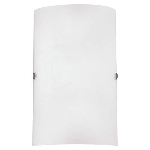 Eglo Lampada Da Parete Troy 3, Lampada Da Tavolo Uno Punto Luce, Lampada Da Parete, Acciaio, Nichel Opaco, Satinato, Bianco, E14