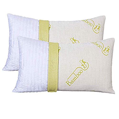 Evergreenweb - Coppia Cuscini Memory Foam Saponetta Con Fodera Bamboo 40X70 Alti 15 Cm 2 Guanciali Letto Per Dolori Cervicali Tessuto Sfoderabile Imbo