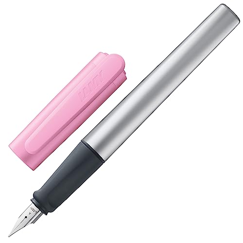 Lamy Nexx 046 - Penna Stilografica In Alluminio E Plastica Di Colore Rosa Con Impugnatura Antiscivolo E Molla In Acciaio, Spessore A (Principianti)