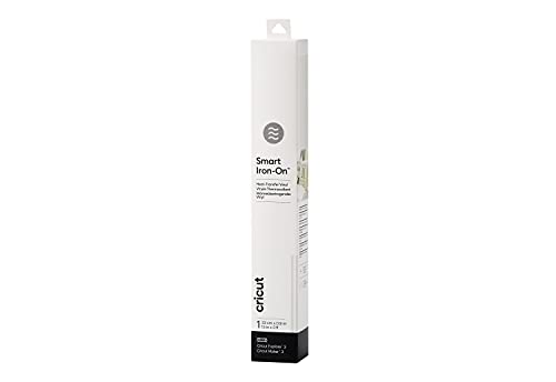 Cricut Smart Iron-On Heat-Transfer Vinyl | 1 Sheet | 33Cm X White, Pvc, 0.9M (3Ft)