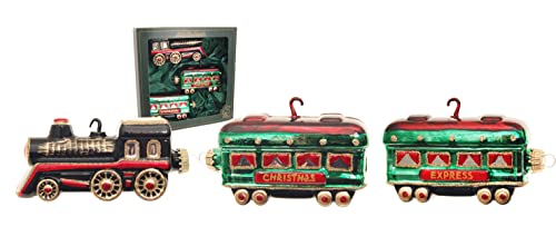 Krebs Glas Lauscha - Decorazione Natalizia/Decorazione Per Albero Di Natale In Vetro – Ciondolo Per Albero Di Natale – Motivo: Treno Notturno – Lunghe