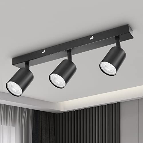 Dehobo Lampada Faretti Da Soffitto Led Orientabili, Faretti Da Parete Interno Gu10 Nero, Lampadario Led Moderna Da Soffitto Per Camera Da Letto Cucina