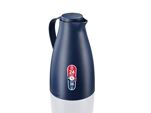 Caraffa Thermos Leifheit Harmonic 1L, 100% A Prova Di Perdite, Borraccia Termica Caffè Caldo Fino A 24 Ore, Aprire, Chiudere, Servire Con Una Mano, Br
