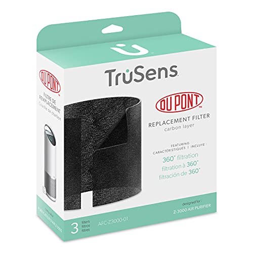 Leitz Filtro Di Ricambio Al Carbone Dupont Per Purificatore D'Aria Trusens Z-3000 Conf. 3 Pz, Nero, One Size