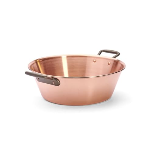 Debuyer 6200.38N - Bacinella In Rame Per Marmellata, 2 Anse In Ghisa, Diametro Di 38 Cm