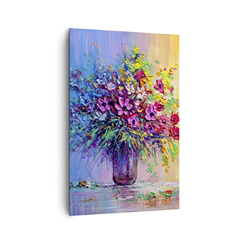 Quadro Su Tela Verticale Fiori Vaso Stampe Da Parete 80X120Cm Quadri Moderni Soggiorno Camera Da Letto Cucina 1 Pezzo Grandi Decorazione Murale Wall A