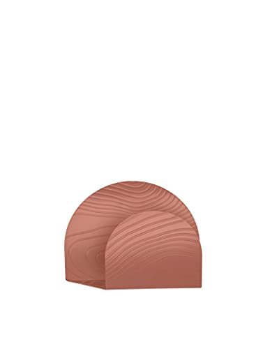 Alessi Veneer Pu08 Br, Portatovaglioli Di Design, In Acciaio Colorato Con Resina Epossidica Con Decoro In Rilievo, Marrone