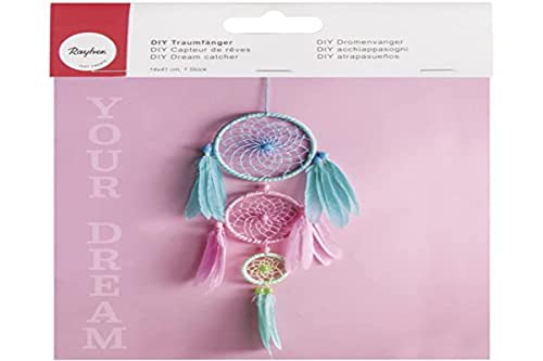 Rayher 66048000, Confezione Da Bricolage: Acchiappasogni Fai Da Te, 14 X 41 Cm, Colori Pastello