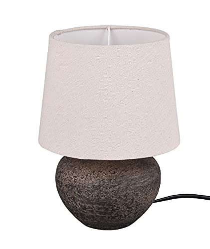 Reality Leuchten Lampada Da Tavolo, Ceramica, Marrone, Altezza 25 Cm