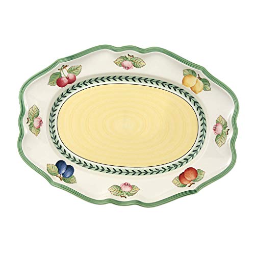 Villeroy & Boch French Garden Fleurence Piatto Da Portata Ovale, 37 Cm, Porcellana Premium, Multicolore