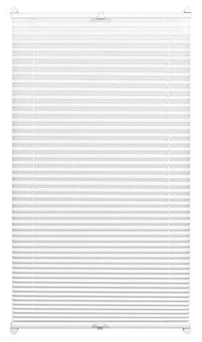 Gardinia Easyfix Tenda Plissettata A 2 Binari Bianco 75 X 130, Tessuto 100% Polyester, 75 X 130 Cm