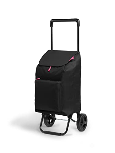 Gimi Argo I Carrello Portaspesa Leggero Con Capienza Da 42 L E Tasca Frontale Con Zip | Carrello Portaspesa Antipioggia | Carrello Leggero Per Fare La