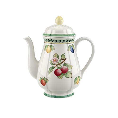 Villeroy & Boch French Garden Fleurence Bricco Da Caffè, 1,25 Litri, Porcellana Premium, Bianco/Multicolore