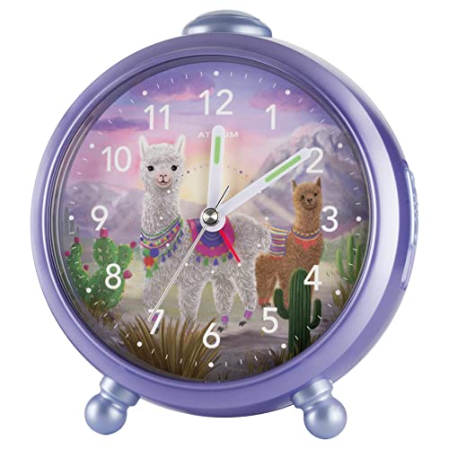 Atrium Livi & Pedro A932-8 - Sveglia Per Bambini, Analogica, Al Quarzo, Senza Ticchettio, Con Luce E Snooze