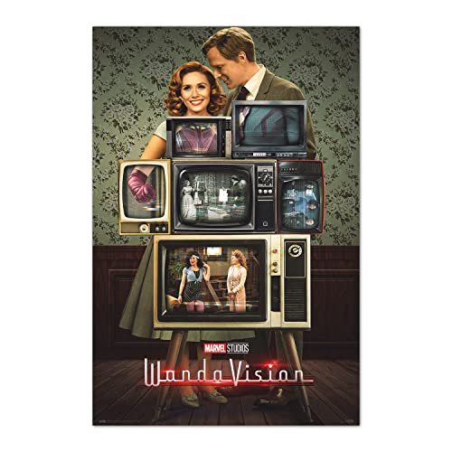 Grupo Erik: Poster Marvel Wandavision Life On Tv, Poster Da Parete, 61X91,5Cm, Carta Lucida, Poster Da Muro, Incorniciabile, Decorazione Marvel, Poste