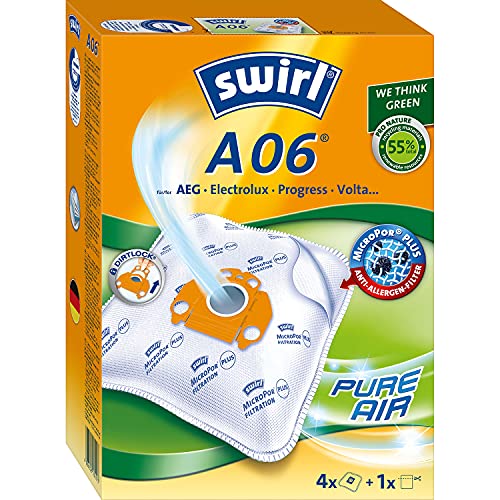 Swirl 06 Ecopor A06, Sacchetti Per Aspirapolvere Airspace, 4 Pezzi, Materie Prime