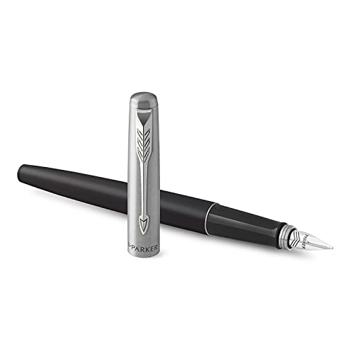 Parker Jotter Penna Stilografica Con Dettagli Cromati, Confezione Regalo, Bond Street Black