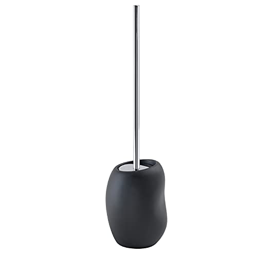 Gedy G-Iside Nero, Misure E Peso Scopettino: 45,8X12X11,6 Cm & 1,295 Kg, Realizzato In Resina E Sabbia, Scopino Per Wc Design R&S, 2 Anni Di Garanzia,