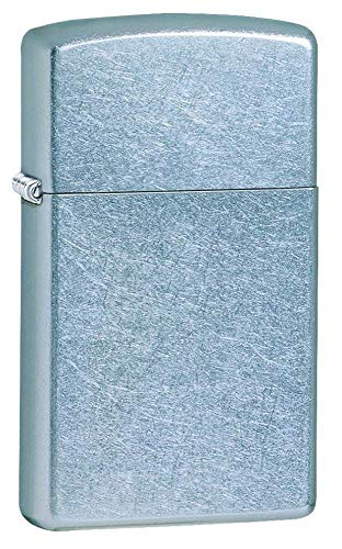 Zippo Slim Street Chrome, Accendino Antivento Ricaricabile, Realizzato In Metallo Con Caratteristico Click, Made In Usa, Ottima Idea Regalo, Ottone, C