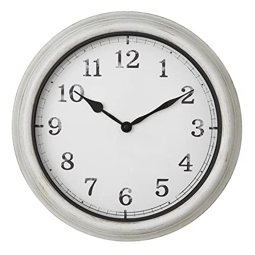 Tfa Dostmann Orologio Analogico Xl Da Parete Per Esterni, 60.3067.02, Orologio Di Grandi Dimensioni, Design Retrò, Resistente Agli Spruzzi D'Acqua, In