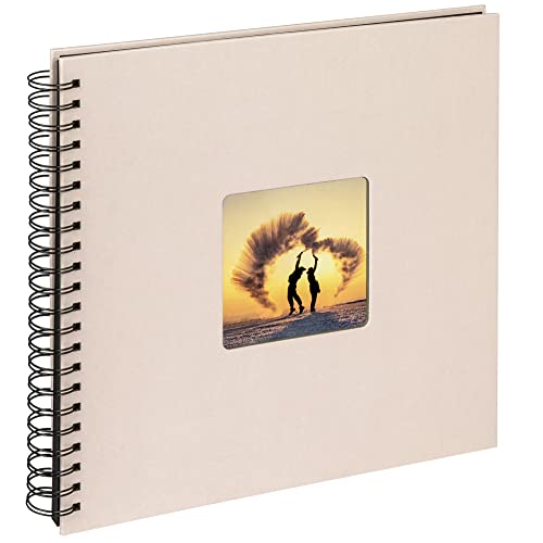 Walther Design Fun Sa-110-W - Album Fotografico Con Rilegatura A Spirale E Finestra Intagliata In Copertina, 30 X 30 Cm, Bianco Chamois