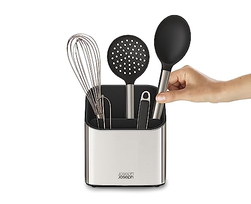 Joseph Joseph Surface - Portautensili In Acciaio Inossidabile Con Ampia Capacità, Piedini Antiscivolo E Divisori, Portautensili E Gadget Da Cucina A P