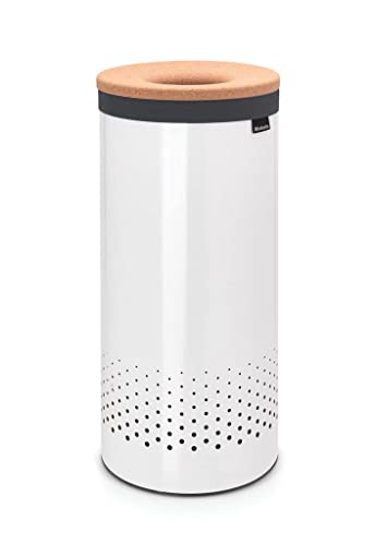 Brabantia - Cesto Portabiancheria - Pratico Apertura Quick-Drop - Sacco Portabiancheria Rimovibile - Fondo Plastica Evita Pavimento Danni - Materiali