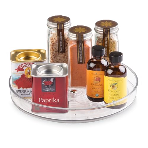 Idesign Organizer Cucina, Piccolo Portaspezie Girevole In Plastica Priva Di Bpa, Porta Spezie Ideale Anche Per Conserve E Altri Utensili, Trasparente
