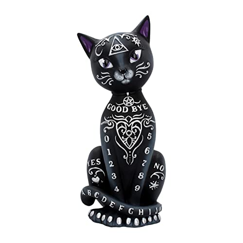 Nemesis Now B4026K8 - Mystic Kitty - Statuetta Mistica A Forma Di Gatto, 26 Cm, In Resina, Taglia Unica, Colore Nero