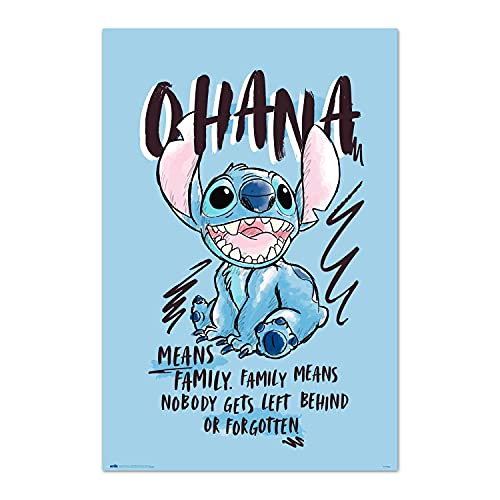 Grupo Erik: Poster Disney Stitch | Poster Da Parete Disney, Stitch 61X91,5Cm, Carta Lucida | Poster Da Muro, Incorniciabile | Poster Disney, Poster Co