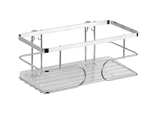 Wenko Portaoggetti A Doppia Profondità Premium Acciaio Inossidabile, Acciaio Inossidabile, 24 X 10 X 13.5 Cm, Lucido
