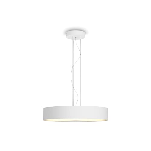 Philips Hue White Ambiance Fair Lampadario Smart Led, Bluetooth, Dimmerabile Led Integrato, 30W, Telecomando Dimmer Switch Incluso, Bianco