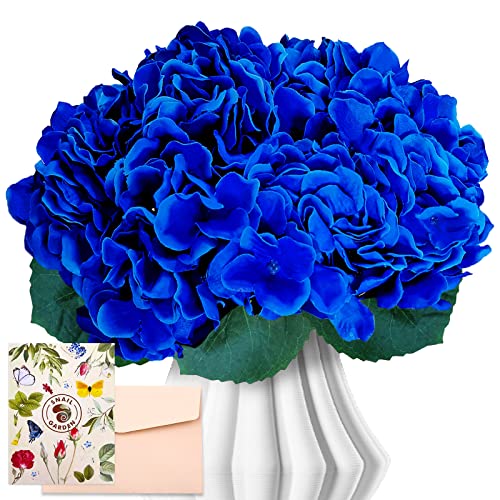 Snailgarden Fiori Di Ortensia Artificiale, Confezione Da 2 Mazzi Di Ortensie Di Seta Realistici Con 10 Pezzi Teste Di Ortensia Finte, Con Biglietto Di