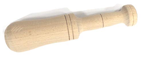 Fackelmann Malta 20 Cm 30357 Flackelmann Mortaio A Mano In Legno Di Faggio Per Tritare E Schiacciare Aglio, Spezie, Colore Naturale, Ø 4 X 20 Cm, 1 Pe