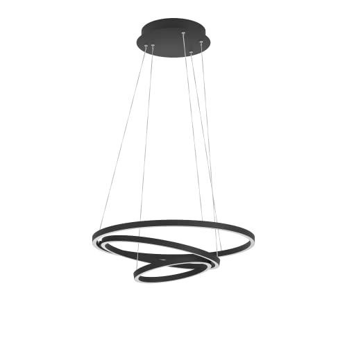 Eglo Connect.Z Smart-Home Led A Sospensione Lobinero-Z, Lampada Con Anello Dimmerabile, Zigbee, App E Controllo Vocale Alexa, Colore Luce Regolabile (